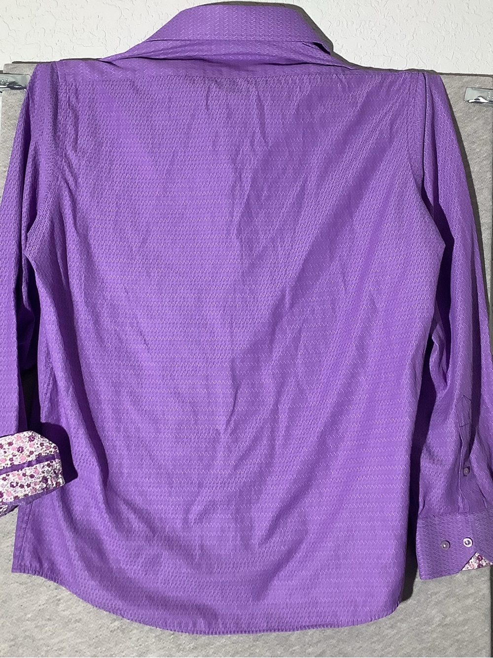 Rosso Milano Italy Purple Floral Button-Up Shirt
